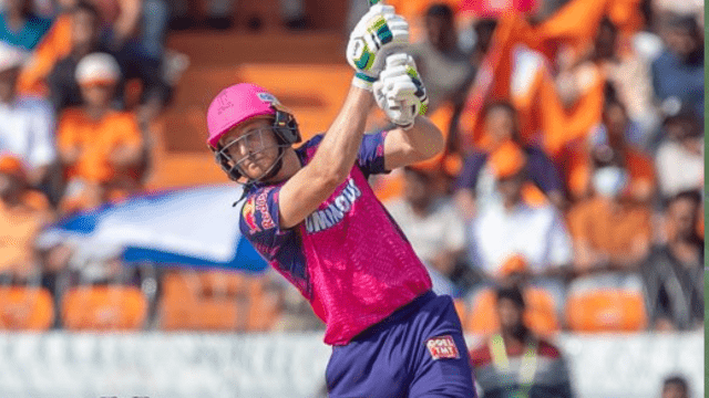 Powell landed Riyan Parag's attitude! Powell tore apart the wicket with a rocket pace ball