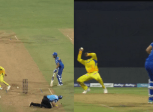 Only Jaddu could do this🔥 What a catch😱 #MIvsCSK | #CricketTwitter | #RavindraJadeja pic.twitter.com/dwiwQmsdkR&mdash; Cricket.com (@weRcricket) April 8, 2023