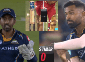 On Saha's consent, Hardik overturned the umpire's decision by taking DRS at the last second, NOT-OUT turned into OUT, drama happened in LIVE match, Jitesh lost his senses!
