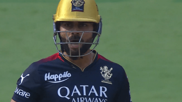 Virat Kohli thumped his chest in front of Anushka, scoring a half-century, Lalit blew his senses on the very next ball