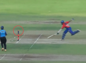 Prithvi Shaw's cleverness was overpowered, Anuj did a quick RUNOUT, jumped in the air and scattered the wicket