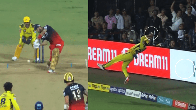 CRICCRANK - 2023-04-18T012754.630 Ajinkya Rahane did heart-stopping fielding, jumped 6 feet in the air and stopped the six, Deepak Chahar standing nearby was shocked