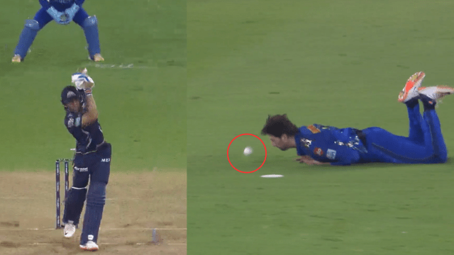 CRICCRANK - 2023-05-27T031409.916 Leaving this CATCH of Shubman Gill, Tim David became the biggest villain! MI team out of final race due to one mistake