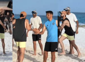 Ishaan Kishan became the cameraman in West Indies, leaving the bat, Virat showed his skills in volleyball, Dravid looted the party