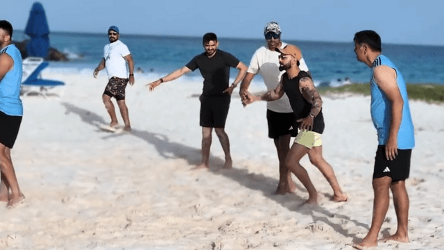 Ishaan Kishan became the cameraman in West Indies, leaving the bat, Virat showed his skills in volleyball, Dravid looted the party