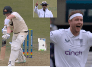 Broad hit Steve Smith with inswing, even DRS could not save, Dharmsena gave OUT wearing magical goggles