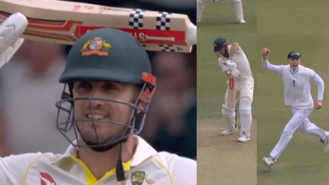 CRICCRANK - 2023-07-06T213623.558 Mitchell Marsh wreaked havoc by hitting 118 runs, hit 17 fours and 4 sixes, was caught by Woakes, AUS 263/10