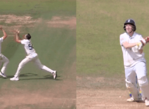 Drama happened in the live match, Stark Cummins clashed after catching Harry Brooks, created a sensation