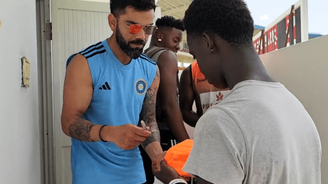 West Indies youth crazy about Virat Kohli, line up for autograph