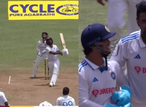 Brathwaite piles up for hitting "six", Ashwin TOOK BRATHWAITE WICKET