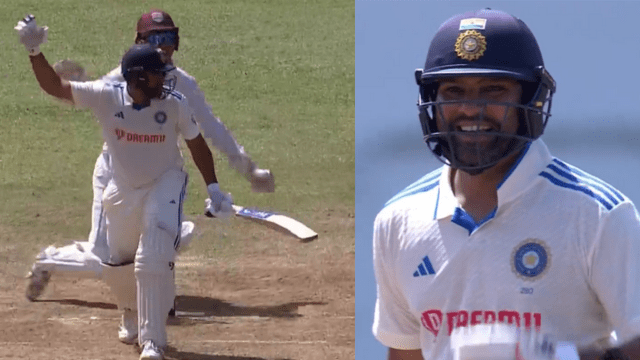 CRICCRANK - 2023-07-14T001606.469 Rohit Sharma hit 10th Test century, destroyed WI with 10 fours and 2 sixes, broke these records by innings of 103 runs