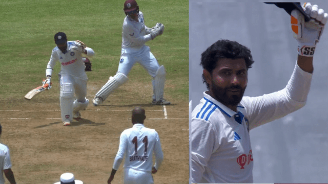 CRICCRANK - 2023-07-14T221922.107 Jadeja scared of Braithwaite's bouncer in live match, big accident averted, demanded helmet, Virat started smiling