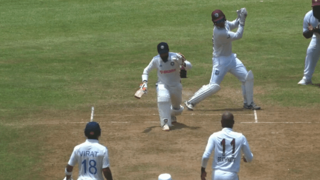 Jadeja scared of Braithwaite's bouncer in live match, big accident averted, demanded helmet, Virat started smiling