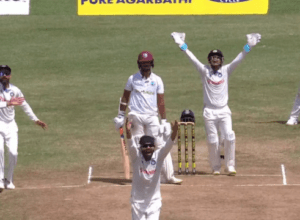 IND VS WI: Chandrapal lbw for 7 runs on Jadeja's rocket speed ball, India declared innings at 421/5