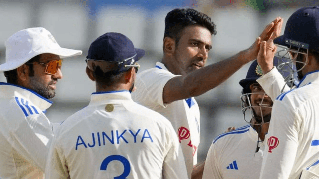 CRICCRANK - 2023-07-15T154118.859 WI bows before Ashwin's spin, breaks 8 records by taking 7 wickets, IND wins by 141 runs in 1 innings