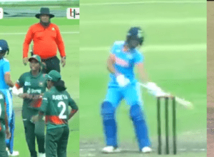In the final match, Harmapreet broke the stump in anger, the stump was torn apart, the umpire became merciless!