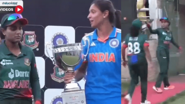 CRICCRANK - 2023-07-23T201512.420 Bangladeshi captain ran away leaving the trophy, Harmanpreet's taunt