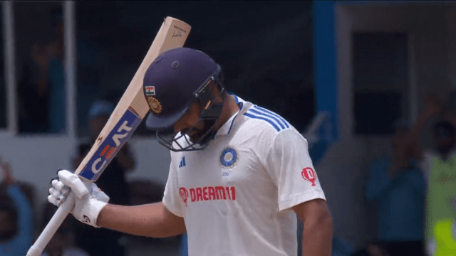 Rohit Sharma hits 57 runs from SR of 129, completes half-century with fours, breaks 4 records, 5 fours, 3 sixes to West Indies