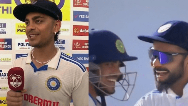 CRICCRANK - 2023-07-24T175724.017 Ishaan Kishan forgets Rohit Sharma, Virat- Rishabh Pant gets credit for his half-century, creates ruckus