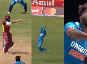 Ravindra Jadeja swooped down like a hawk, Alik's amazing catch, Mukesh Kumar thundered with the first wicket of Vande career