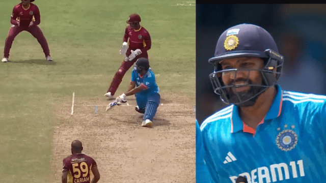 CRICCRANK - 2023-07-28T004010.638 The yearning for runs made Rohit reverse sweep, hit a whirlwind four with the opposite hand, showed the mirror to Yanik Kariya