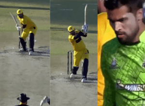 Yusuf Pathan hit 3 fours and 1 four in Mo Aamir's 1 over, hitting 80 runs