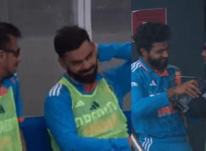 India reduced to 181 runs, Virat and Chahal looked on helplessly, seen in extra man's jersey