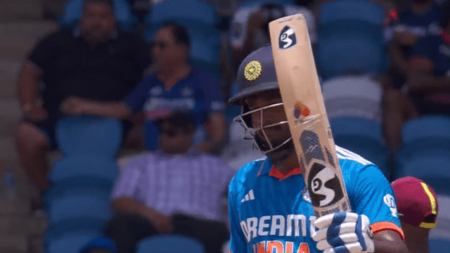 Sanju Samson hit a 94 meter monster six, smashed WI bowling with 4 sixes