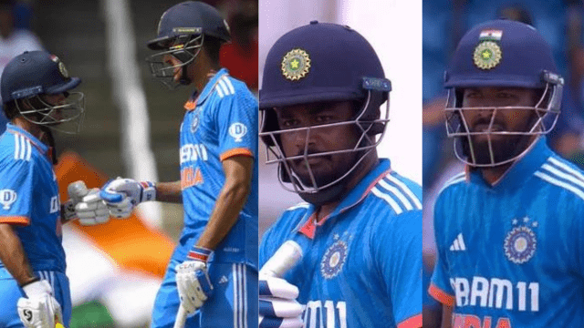 CRICCRANK - 2023-08-01T231614.725 Sanju-Hardik's bat after Ishan-Gil, West Indies stunned with 14 sixes, 28 fours, set a mammoth target of 352 runs to win