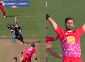 Shaheen Afridi's rocket speed inswing yorker blew the wicket of Salt-Evans in 2 consecutive balls