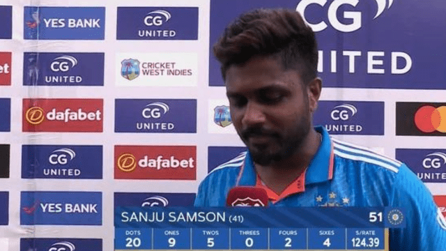 Sanju Samson had hit 2 stormy sixes in the first 4 balls, big secret opened after a storm of 51 runs