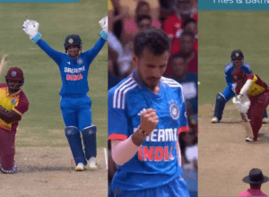 Chahal uprooted 2 wickets in his first over, dismissed Meyers-King