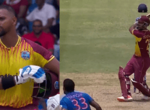 Hardik Pandya made Nicholas Pooran helpless, Pooran got angry, hit the bat on the leg, got out for 41 runs