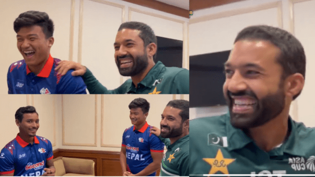 CRICCRANK - 2023-08-29T100859.302 Rizwan played this trick before the first match of Asia Cup 2023 between Pak vs Nepal! View Possible XI