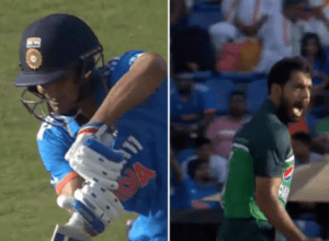 Harris Rauf destroyed Shubman Gill's wicket with a ball traveling at a speed of 147 kmph, the swing and speed astounded the senses!