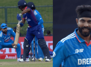 Rohit Sharma caught an amazing catch in the slip, the captain of Nepal was shocked! Celebrated like this, filled with enthusiasm