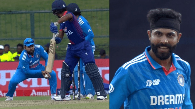 CRICCRANK - 2023-09-04T195404.757 Rohit Sharma caught an amazing catch in the slip, the captain of Nepal was shocked! Celebrated like this, filled with enthusiasm