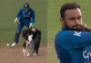 Adil Rashid bowled Young in the first ODI match of England and New Zealand