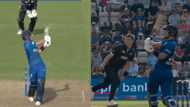 England lost 5 wickets for 55 runs, after this Livingstone created havoc by hitting unbeaten 95 runs in 78 balls, stunned New Zealand with 9 fours and 1 six.