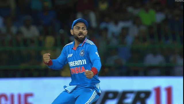 Virat Kohli performed "Virat Celebration" after Karunaratne's dismissal