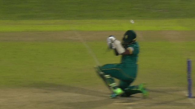 Lungi Ngidi narrowly missed breaking the bone, Van Meekeren's speedy ball hit him straight on the neck.