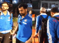 Team India reached Lucknow, flowers showered on Rohit and Virat, grand welcome with pearl garlands