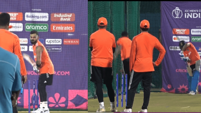 CRICCRANK - 2023-10-27T093635.350 INDvsENG: Rohit Sharma, Virat Kohli reached Lucknow and started practice, Jadeja-Siraj also seen.