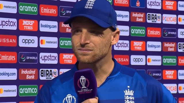 CRICCRANK - 2023-10-27T110516.729 Butler became emotional after the defeat, in the post match presentation he called himself responsible for the defeat, said something heart touching